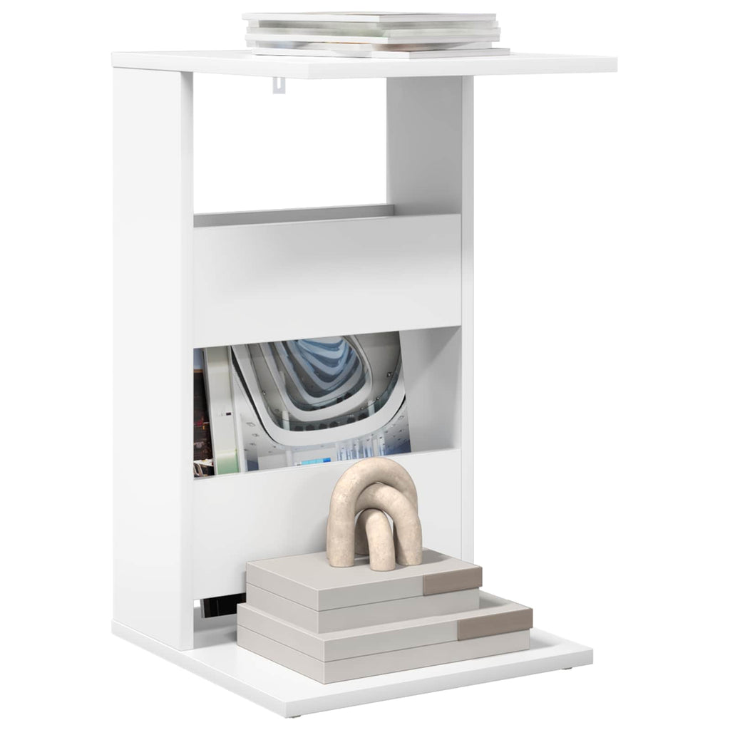 Tavolo laterale Bianco 40 x 35 x 60,5 cm Legno multistrato