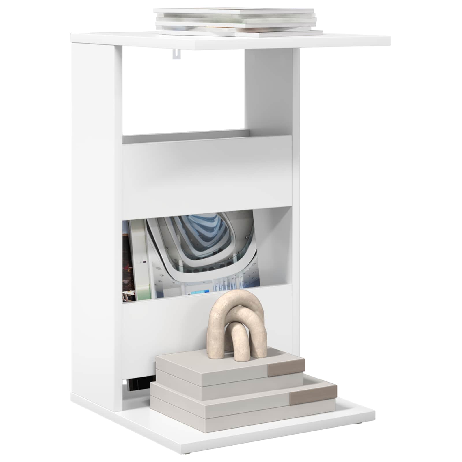 Tavolo laterale Bianco 40 x 35 x 60,5 cm Legno multistrato