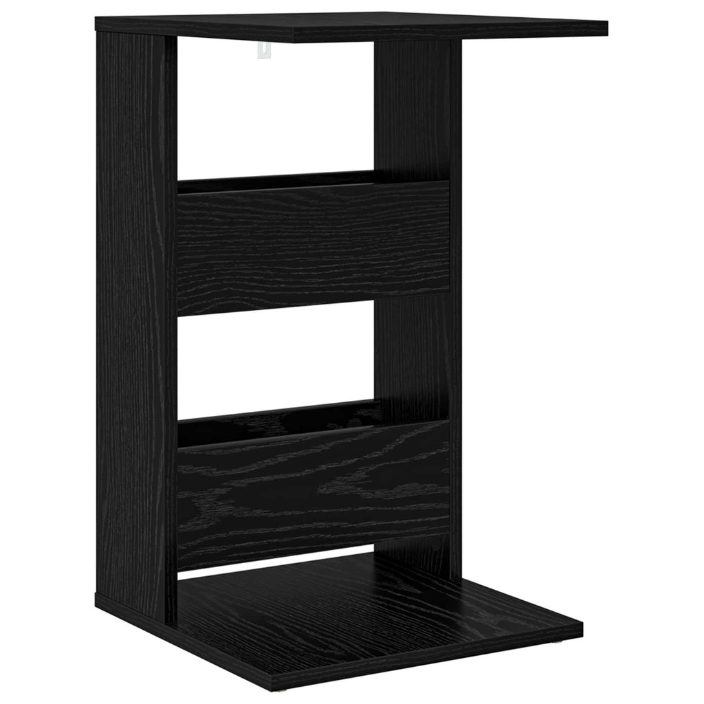 Tavolo laterale Rovere Nero 40 x 35 x 60,5 cm Legno multistrato