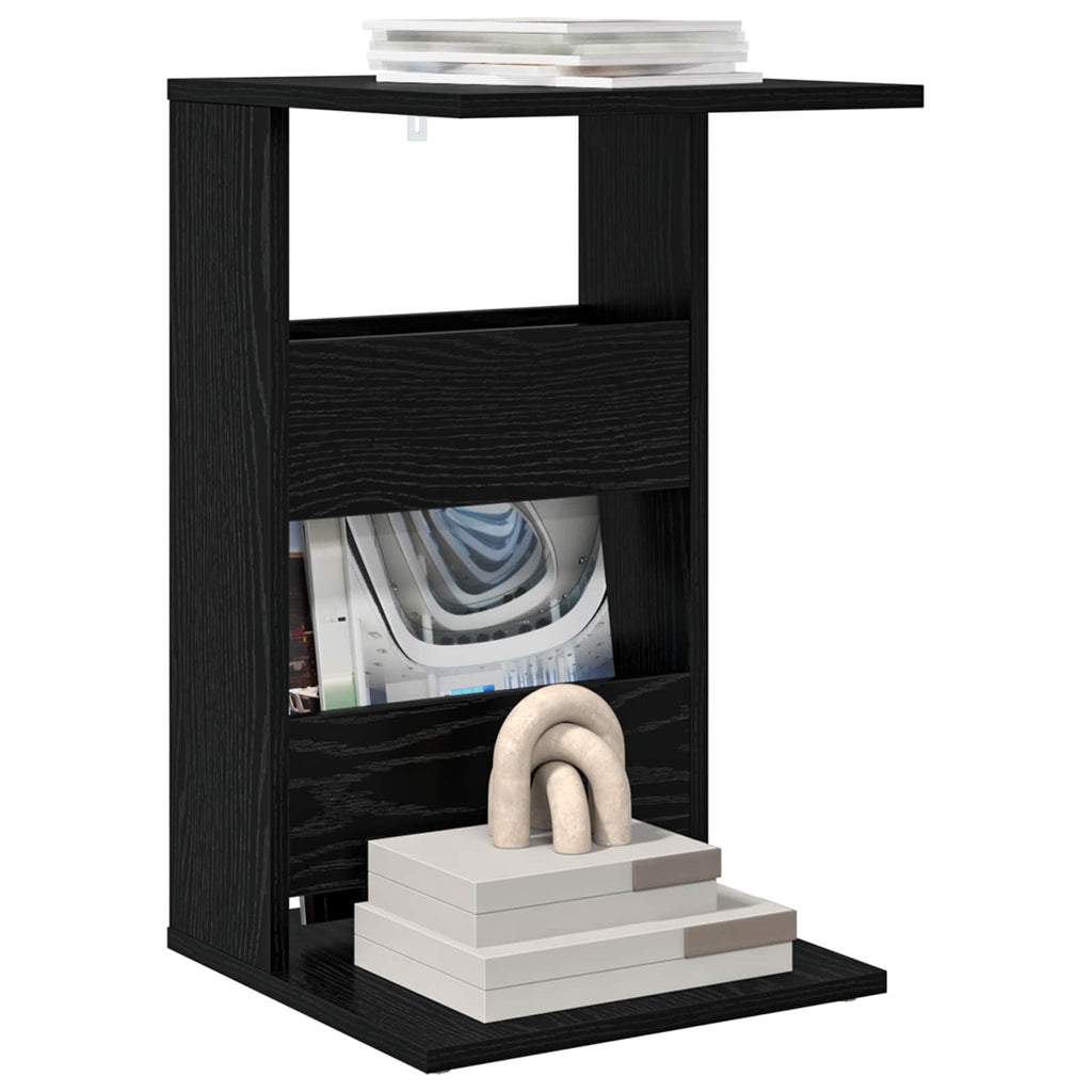 Tavolo laterale Rovere Nero 40 x 35 x 60,5 cm Legno multistrato