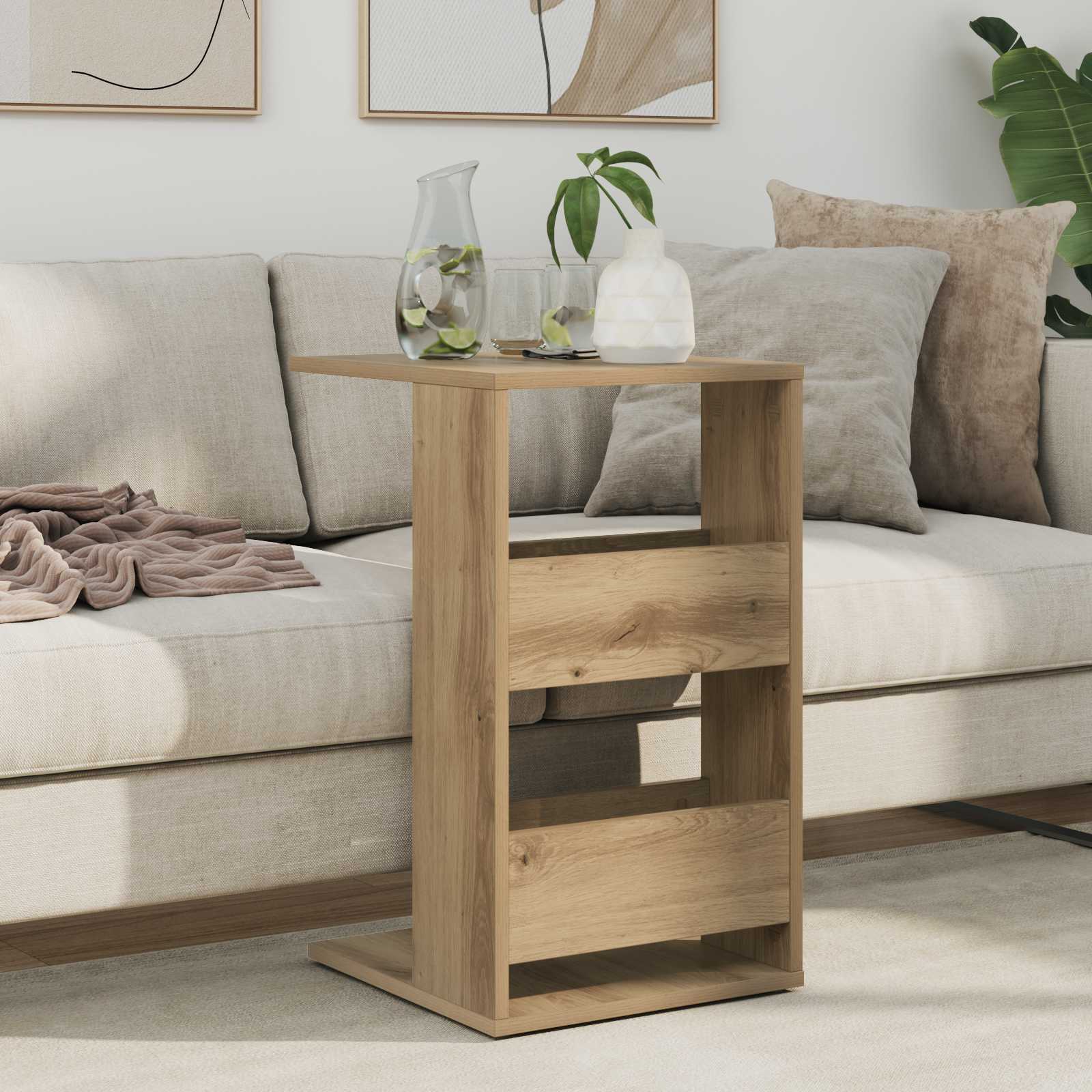 Tavolo laterale Rovere artigianale 40 x 35 x 60,5 cm