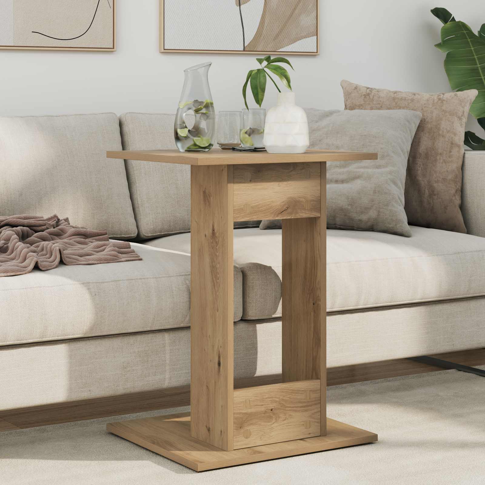 Tavolo laterale Rovere artigianale 45 x 40 x 62,5 cm