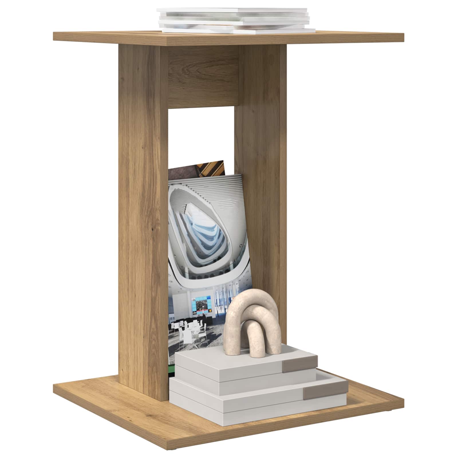 Tavolo laterale Rovere artigianale 45 x 40 x 62,5 cm