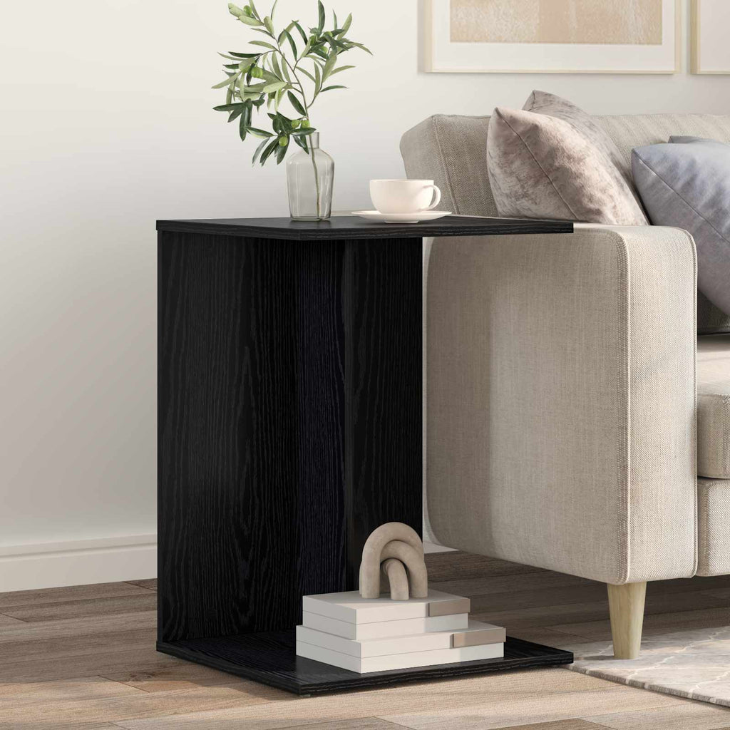 Tavolo laterale Rovere Nero 45 x 40 x 62,5 cm Legno multistrato