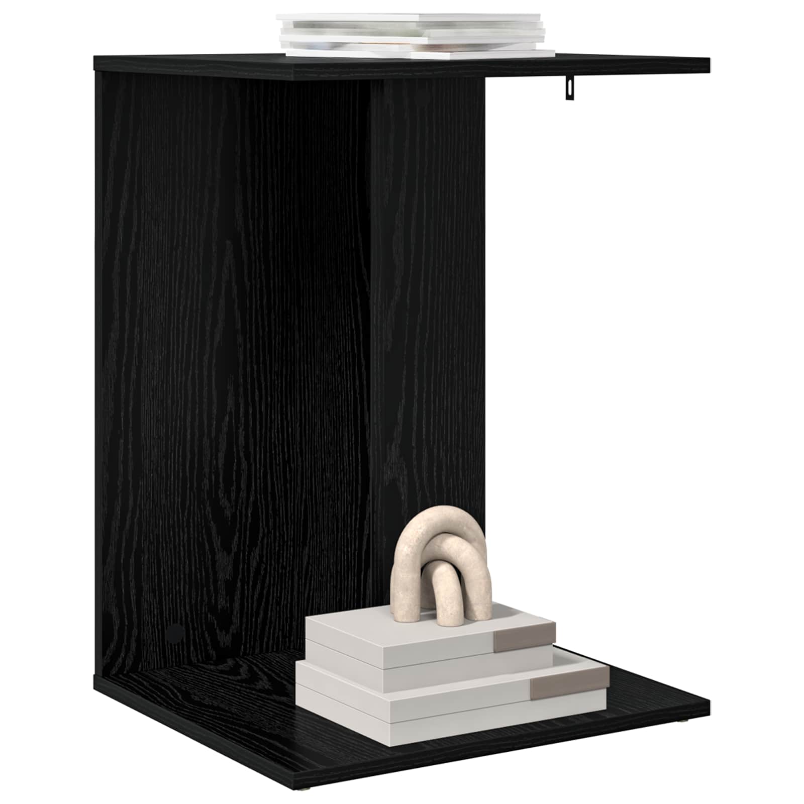 Tavolo laterale Rovere Nero 45 x 40 x 62,5 cm Legno multistrato