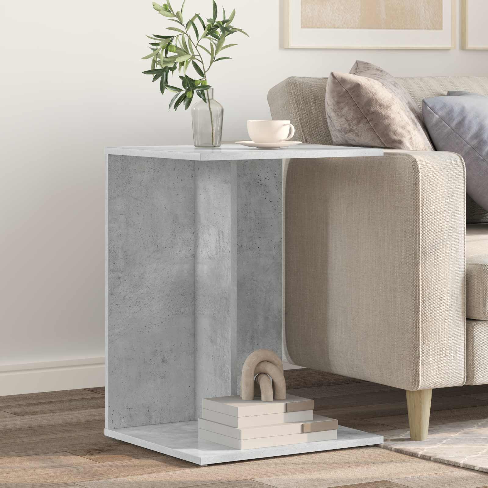 Tavolo laterale Grigio cemento 45 x 40 x 62,5 cm
