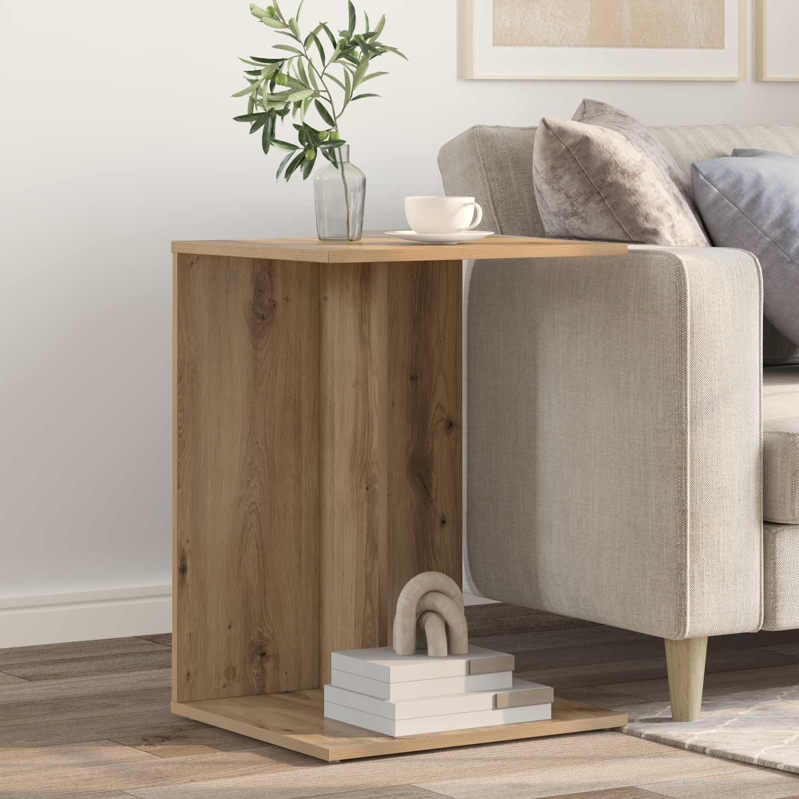 Tavolo laterale Rovere artigianale 45 x 40 x 62,5 cm