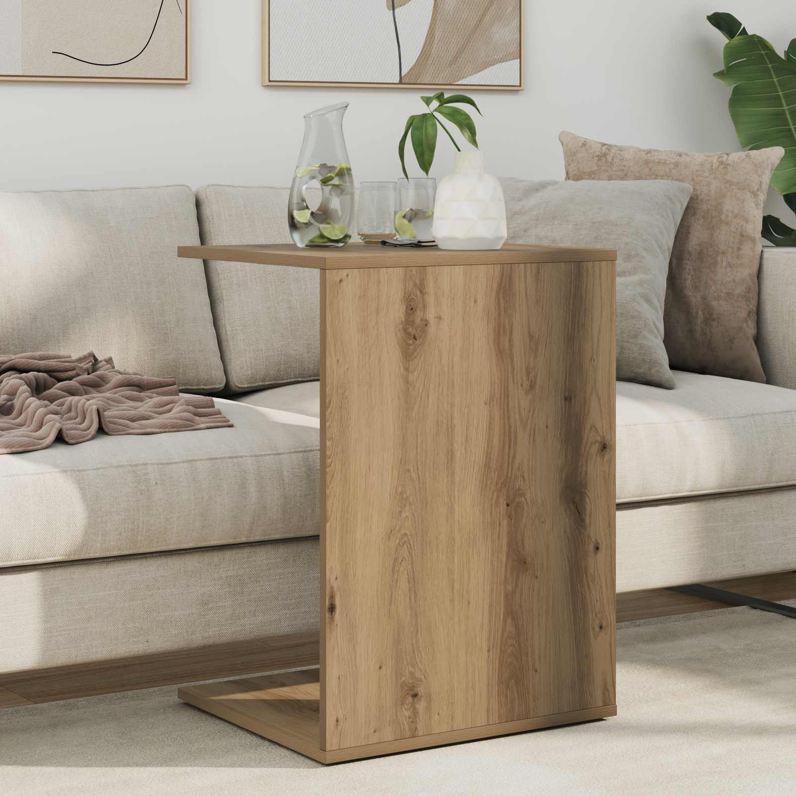 Tavolo laterale Rovere artigianale 45 x 40 x 62,5 cm