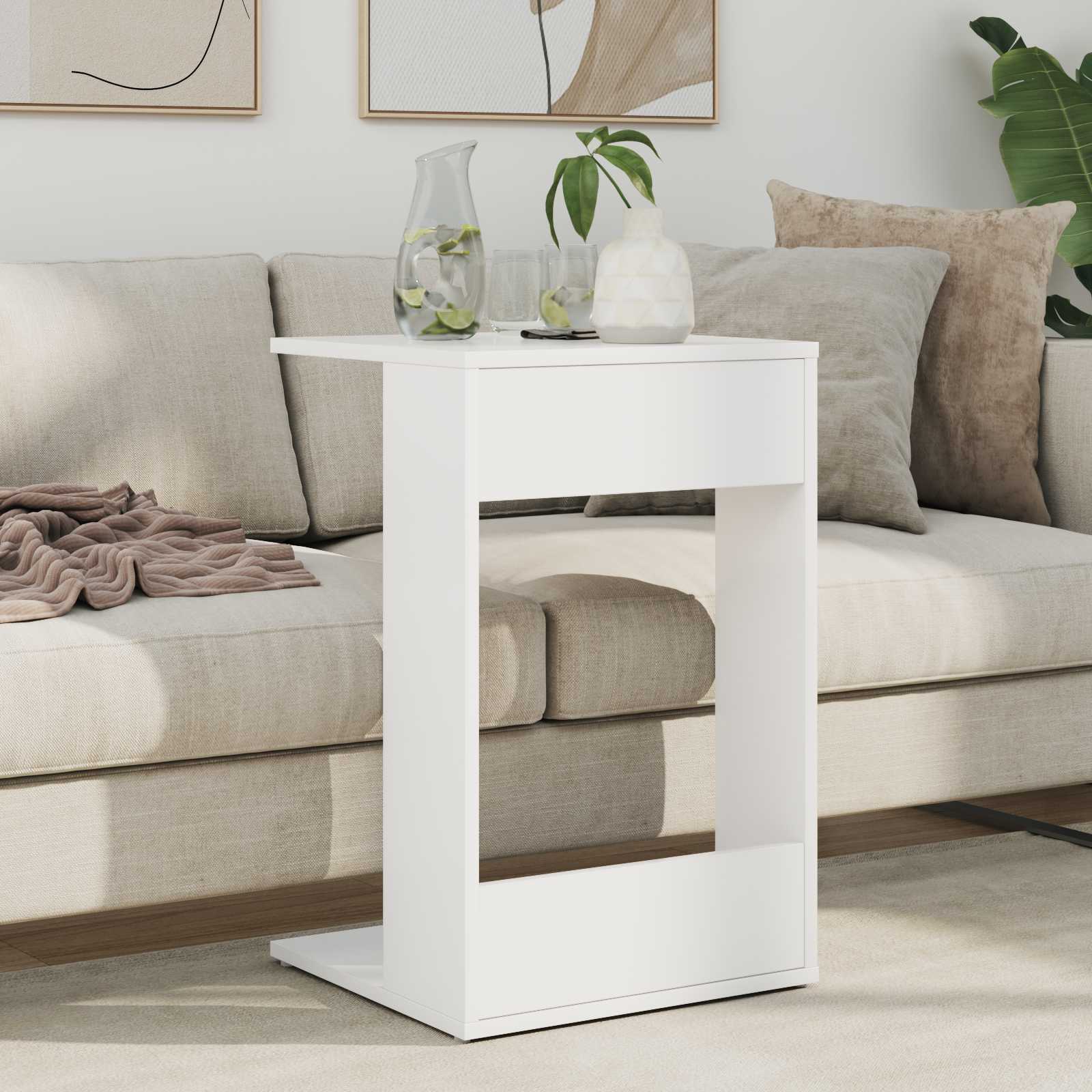 Tavolo laterale Bianco 40 x 38 x 62,5 cm Legno multistrato