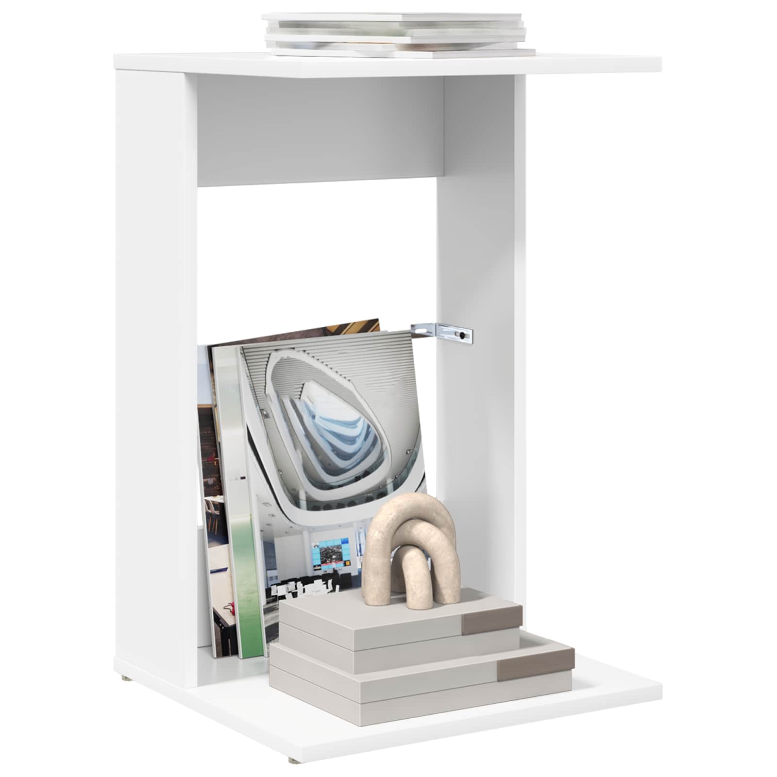 Tavolo laterale Bianco 40 x 38 x 62,5 cm Legno multistrato