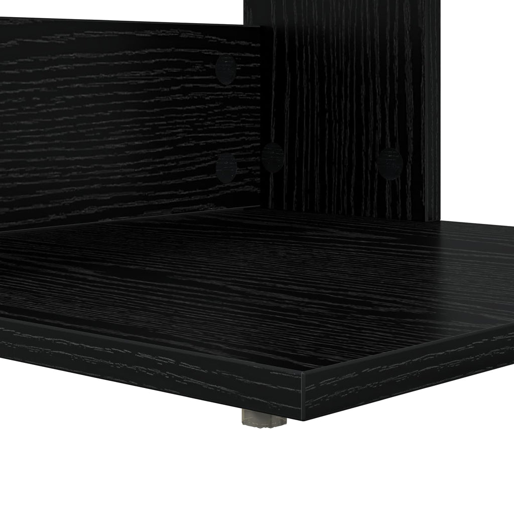 Tavolo laterale Rovere Nero 40 x 38 x 62,5 cm Legno multistrato