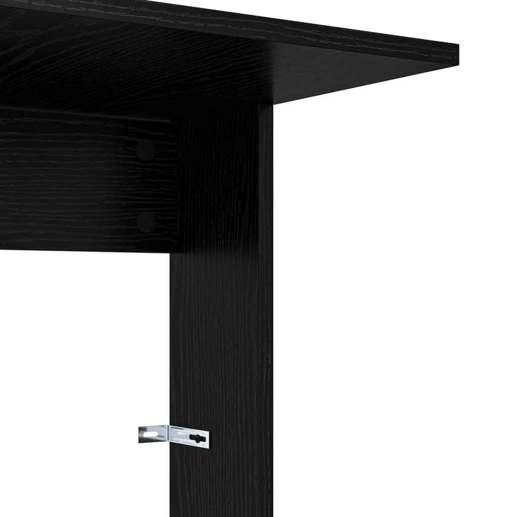 Tavolo laterale Rovere Nero 40 x 38 x 62,5 cm Legno multistrato