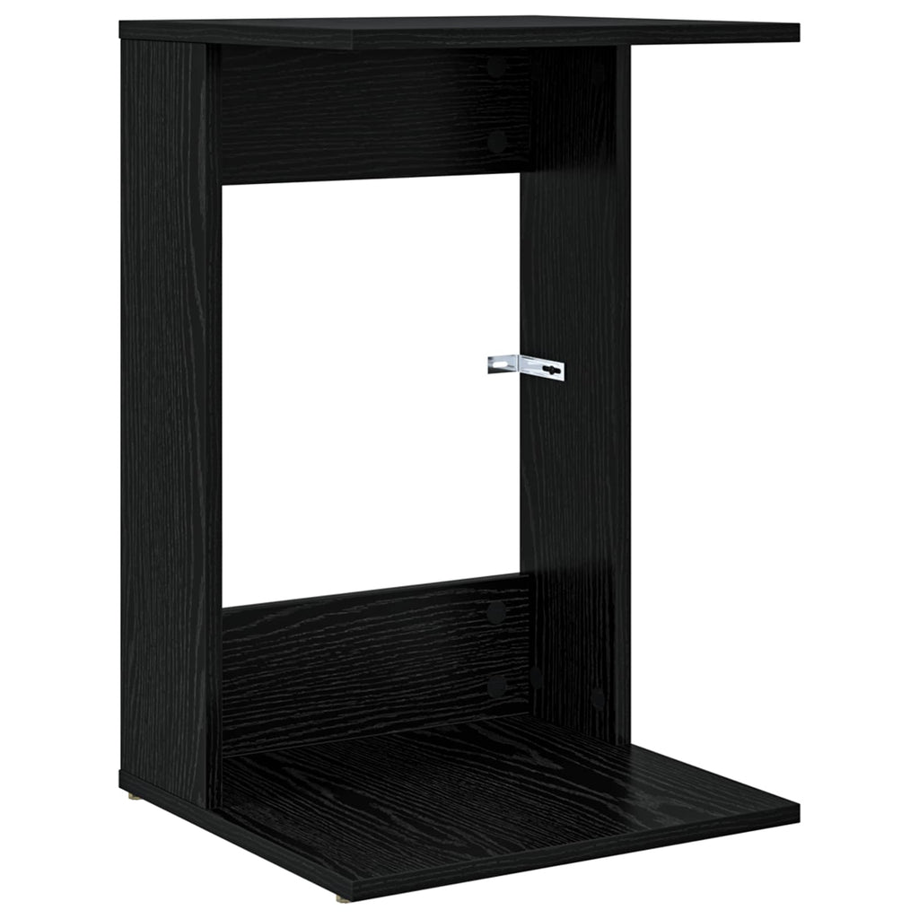 Tavolo laterale Rovere Nero 40 x 38 x 62,5 cm Legno multistrato