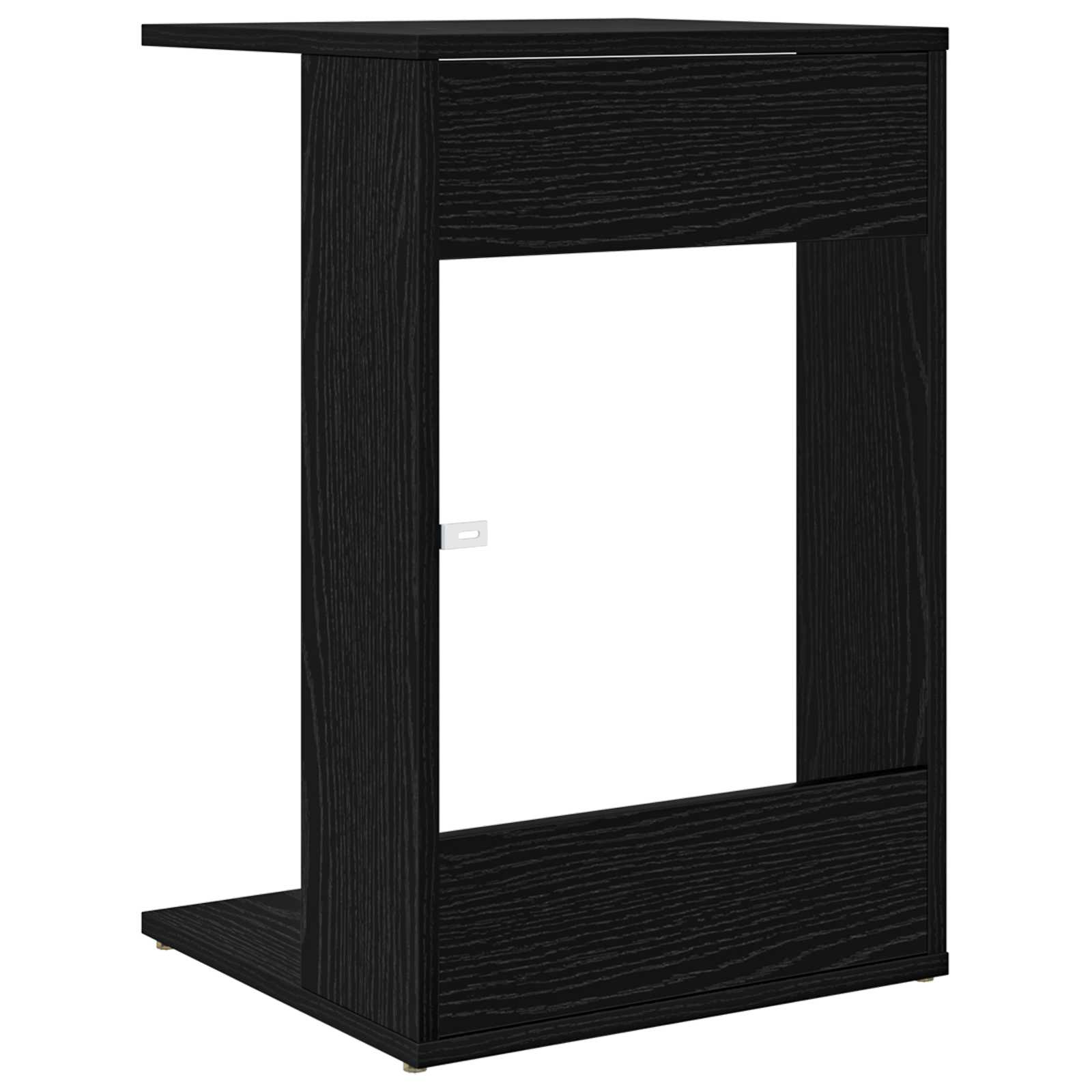Tavolo laterale Rovere Nero 40 x 38 x 62,5 cm Legno multistrato
