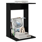 Tavolo laterale Rovere Nero 40 x 38 x 62,5 cm Legno multistrato