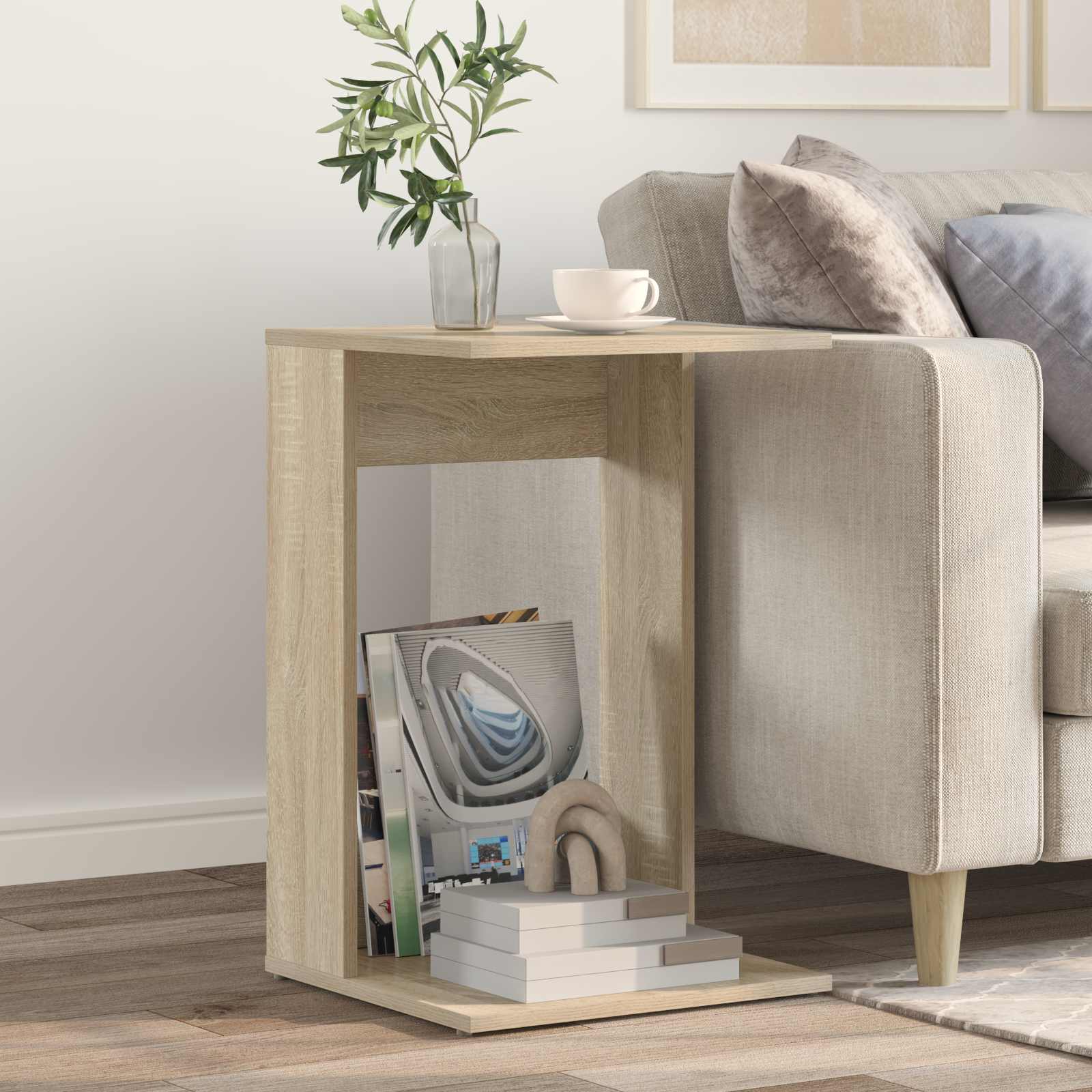Tavolo laterale Rovere Sonoma 40 x 38 x 62,5 cm