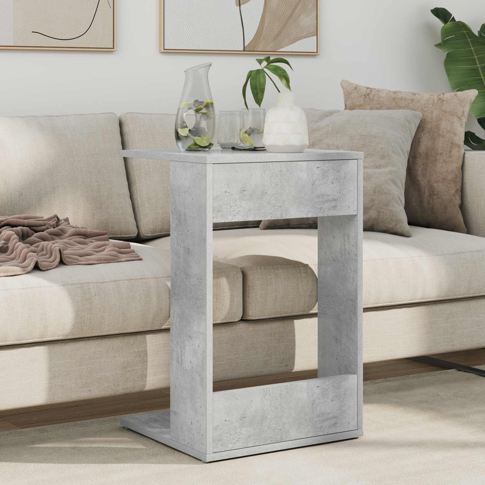 Tavolo laterale Grigio cemento 40 x 38 x 62,5 cm