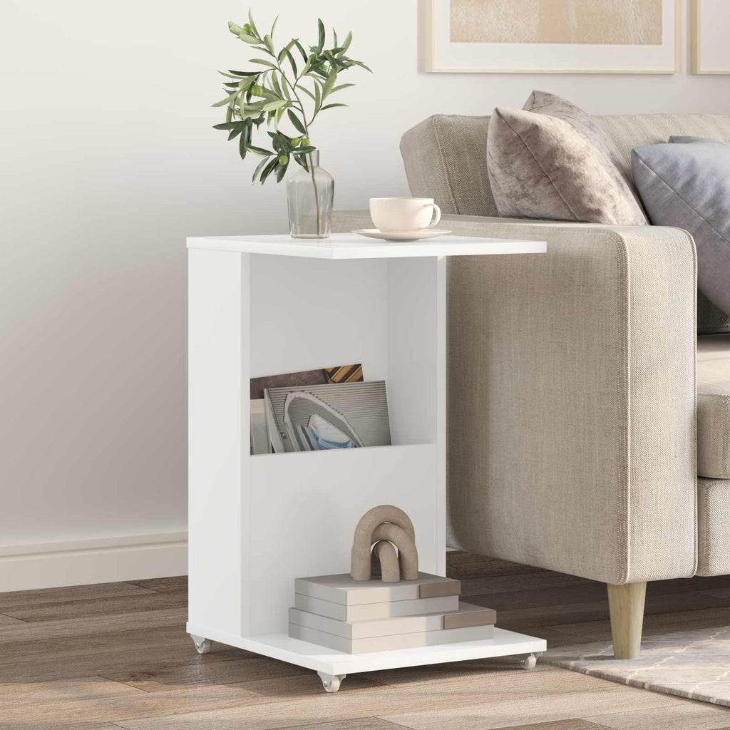 Tavolo laterale Bianco 40 x 35 x 60 cm Legno multistrato