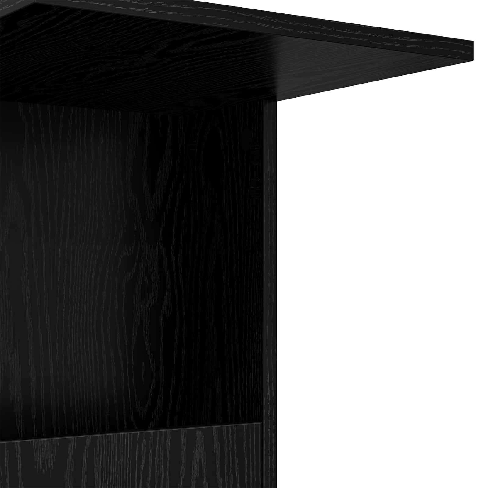 Tavolo laterale Rovere Nero 40 x 35 x 60 cm Legno multistrato
