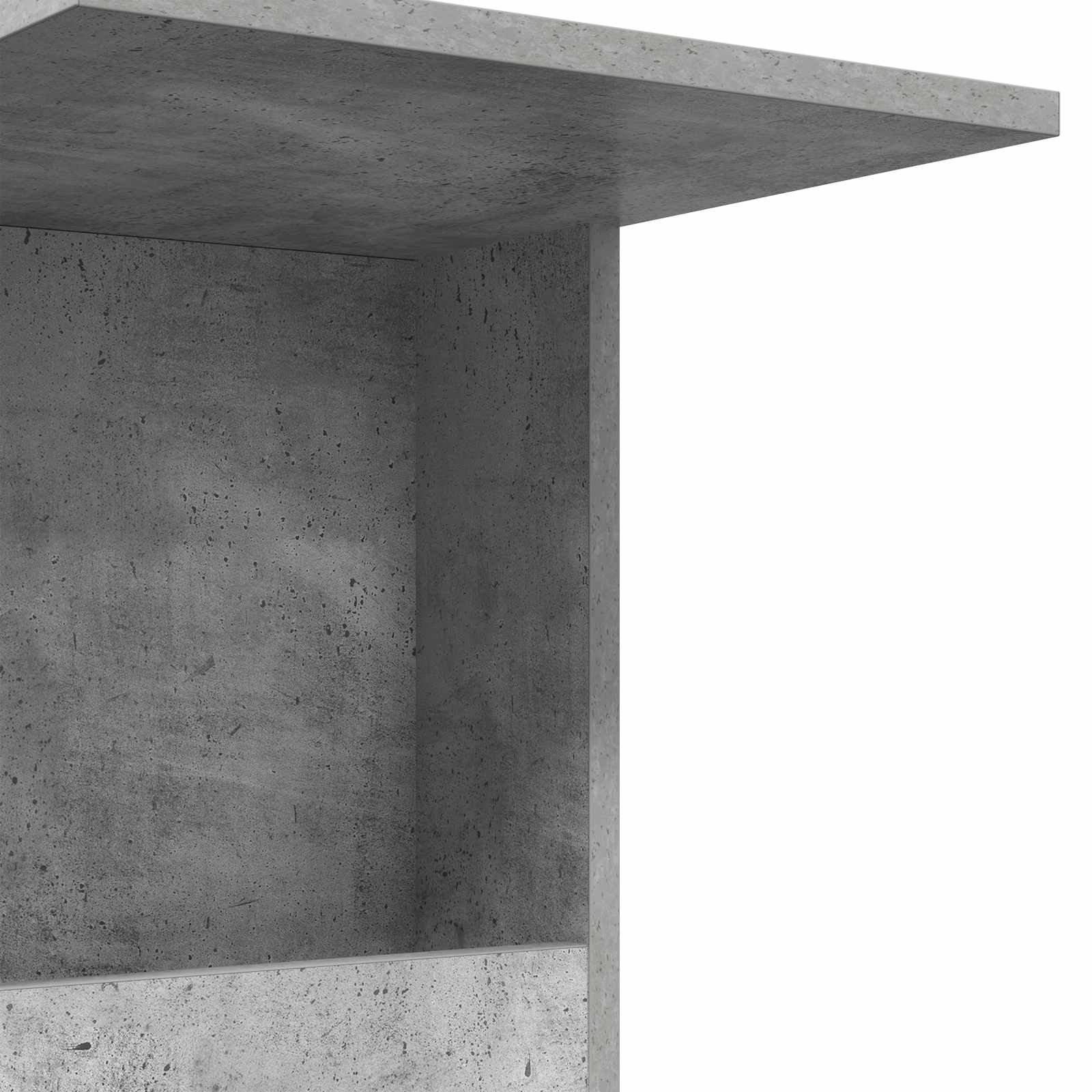 Tavolo laterale con ruota Grigio cemento 40 x 35 x 60 cm