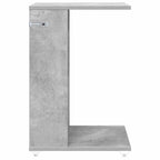 Tavolo laterale con ruota Grigio cemento 40 x 35 x 60 cm