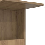 Tavolo laterale con ruota Rovere artigianale 40 x 35 x 60 cm
