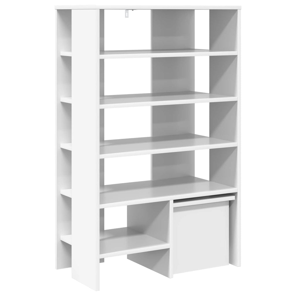 Mobile per scarpe 2 pcs Bianco Legno multistrato