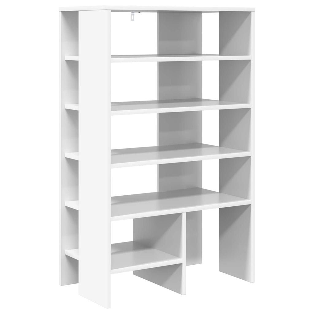 Mobile per scarpe 2 pcs Bianco Legno multistrato