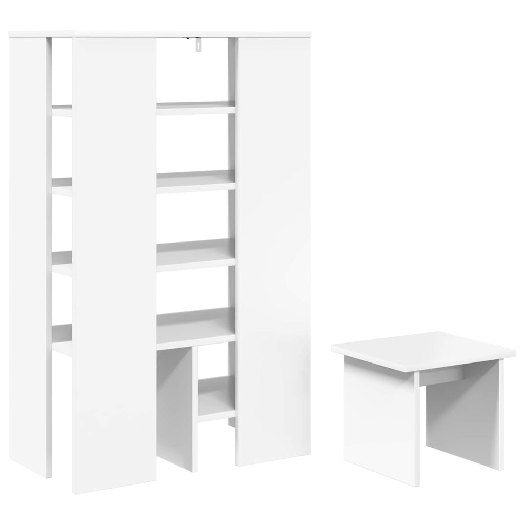 Mobile per scarpe 2 pcs Bianco Legno multistrato