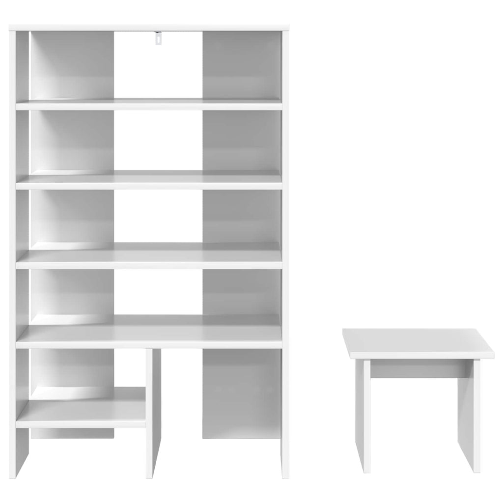 Mobile per scarpe 2 pcs Bianco Legno multistrato