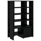 Mobile per scarpe 2 pcs Rovere Nero Legno multistrato