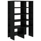 Mobile per scarpe 2 pcs Rovere Nero Legno multistrato
