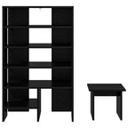 Mobile per scarpe 2 pcs Rovere Nero Legno multistrato