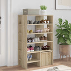 Mobile per scarpe 2 pcs Rovere Sonoma Legno multistrato