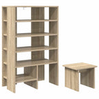 Mobile per scarpe 2 pcs Rovere Sonoma Legno multistrato