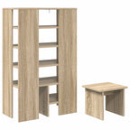 Mobile per scarpe 2 pcs Rovere Sonoma Legno multistrato