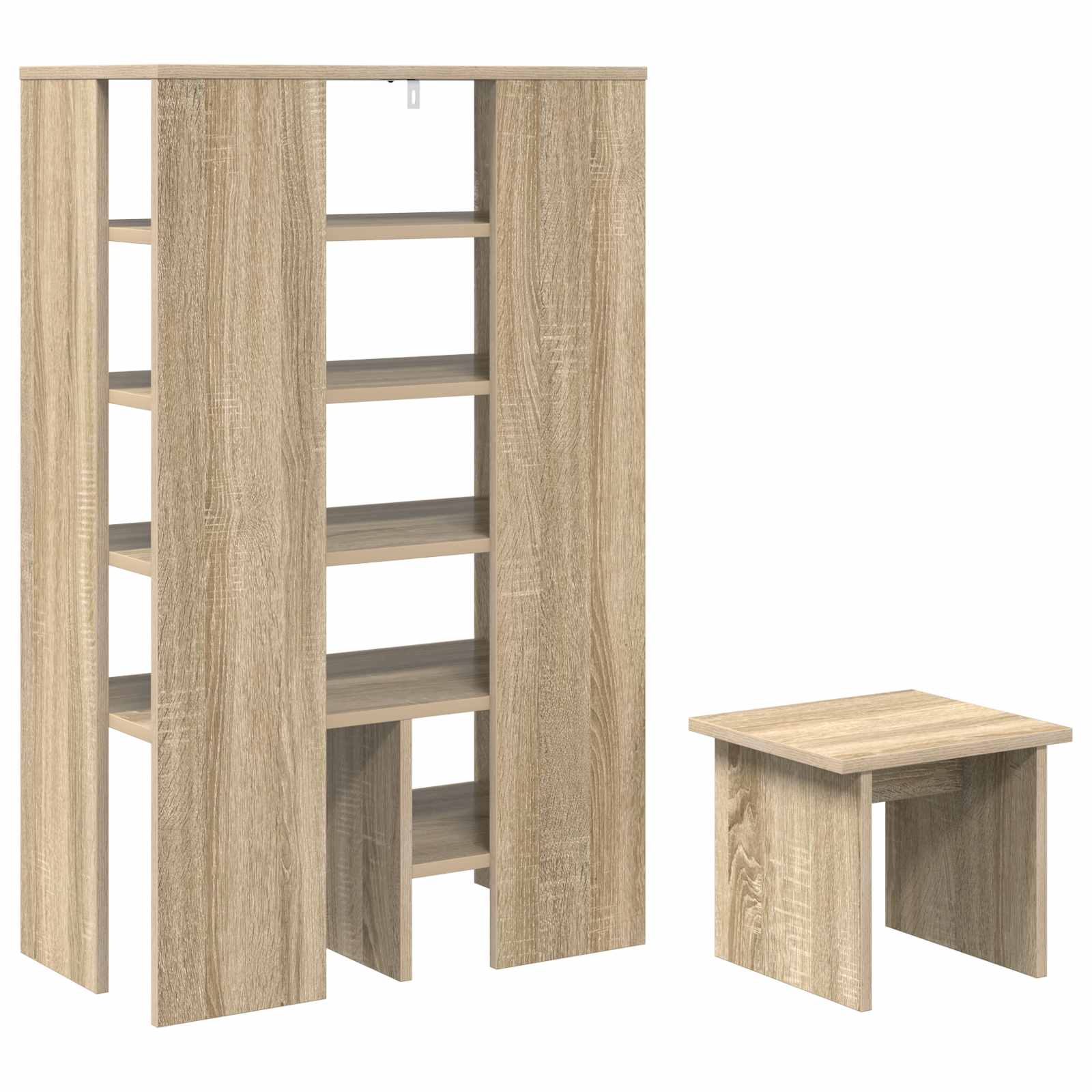 Mobile per scarpe 2 pcs Rovere Sonoma Legno multistrato