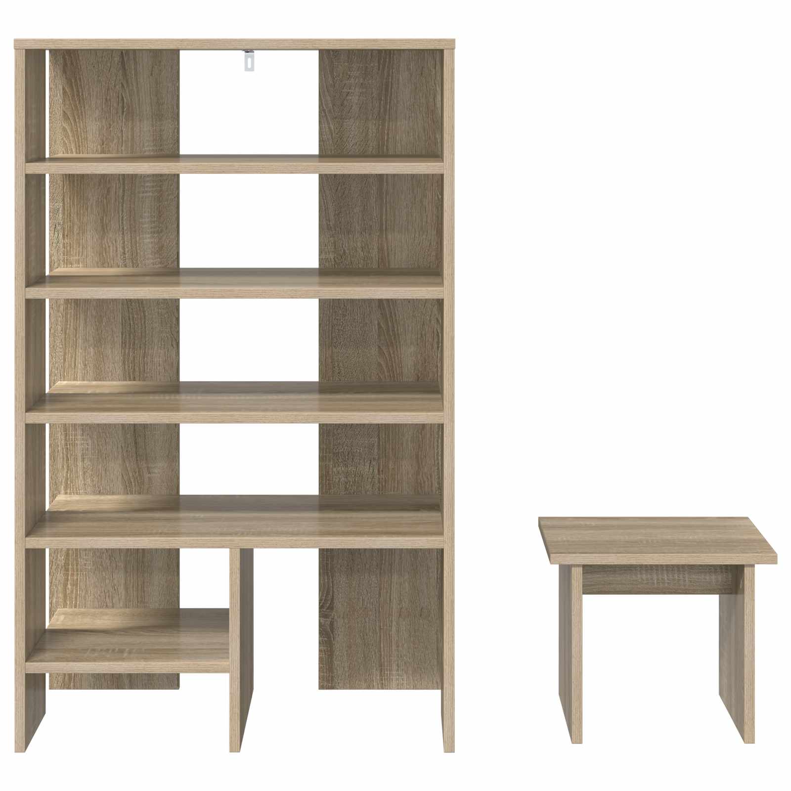 Mobile per scarpe 2 pcs Rovere Sonoma Legno multistrato