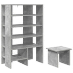 Mobile per scarpe 2 pcs Grigio cemento Legno multistrato