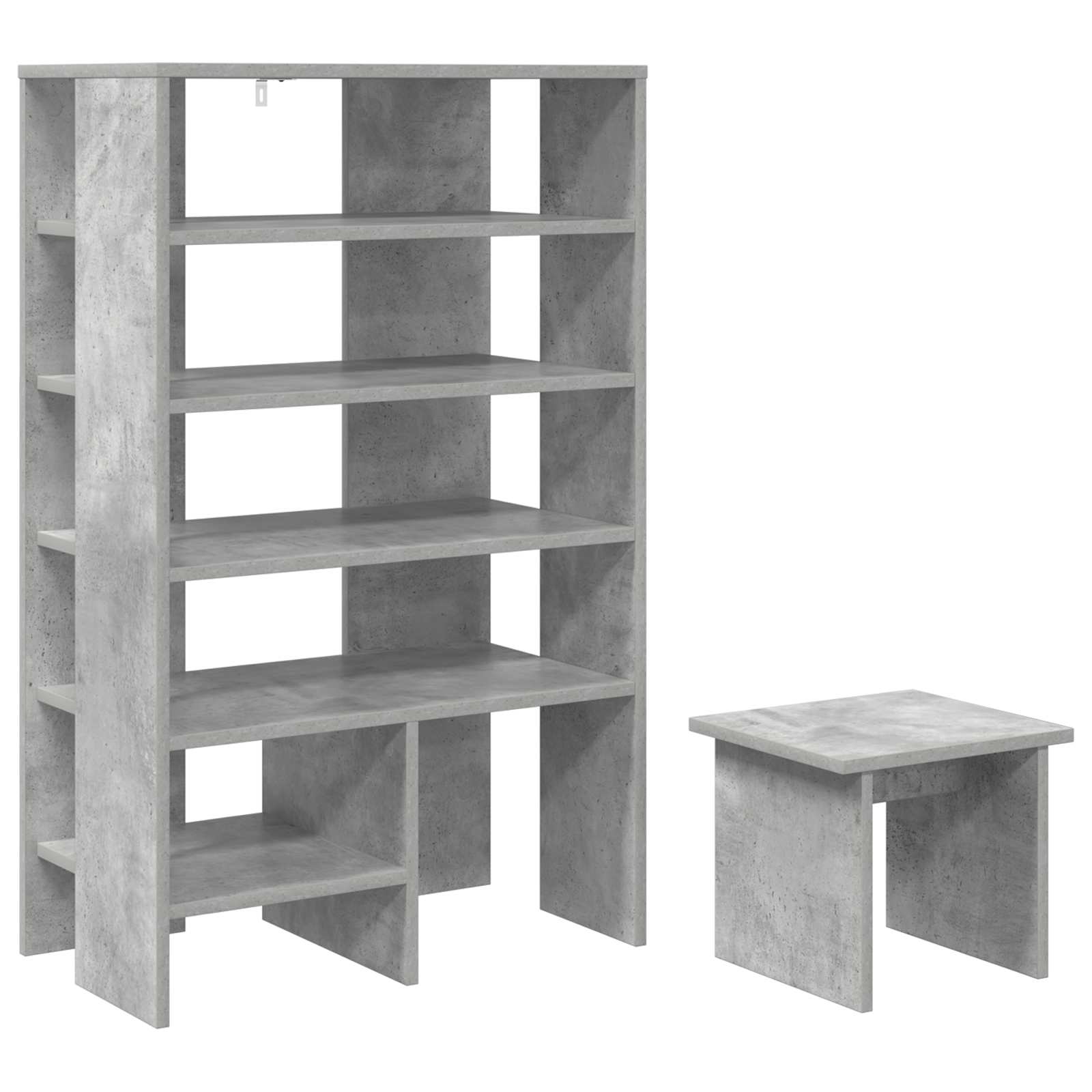 Mobile per scarpe 2 pcs Grigio cemento Legno multistrato