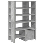 Mobile per scarpe 2 pcs Grigio cemento Legno multistrato