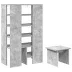 Mobile per scarpe 2 pcs Grigio cemento Legno multistrato