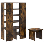 Mobile per scarpe 2 pcs Rovere fumé Legno multistrato