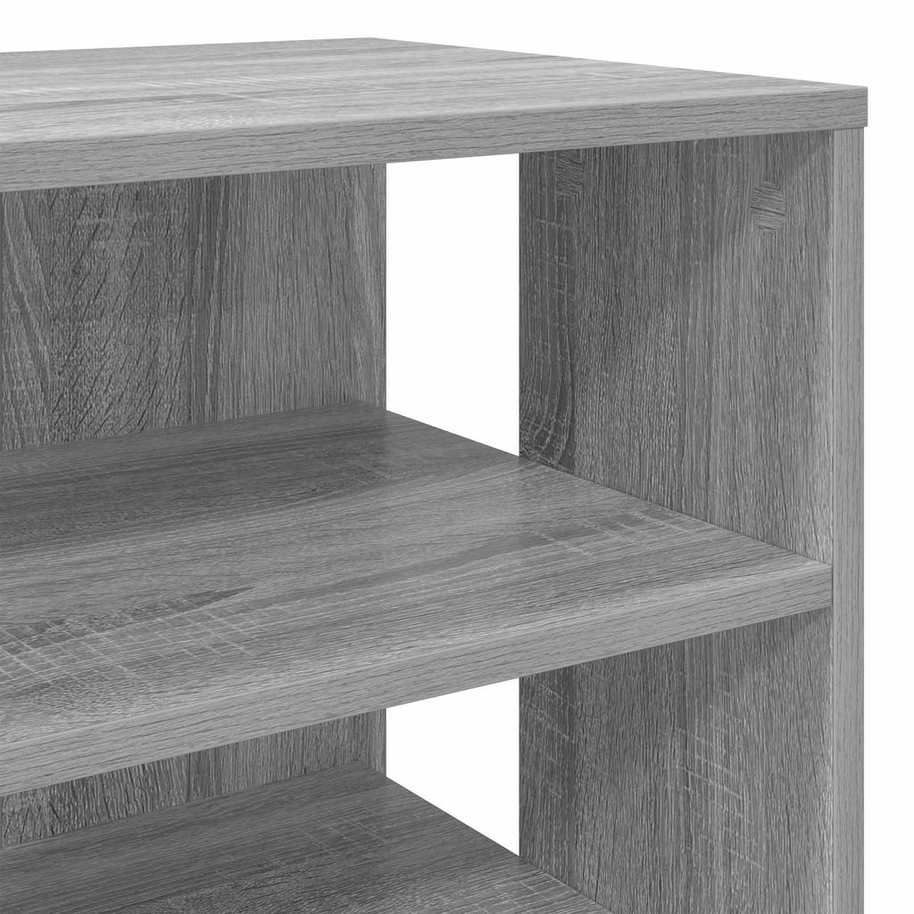 Mobile per scarpe 2 pcs Grigio Sonoma Legno multistrato