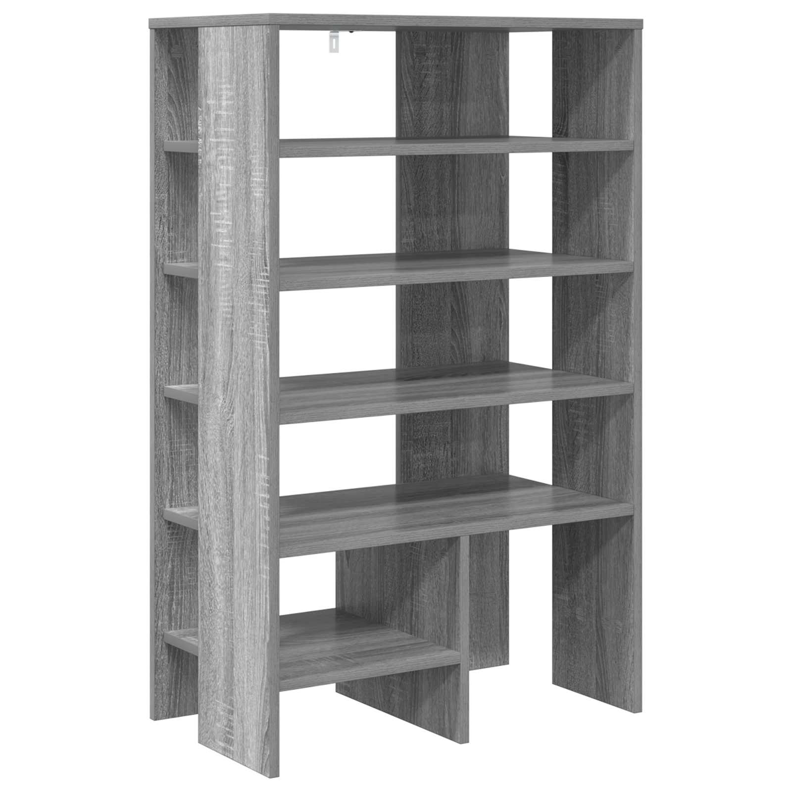 Mobile per scarpe 2 pcs Grigio Sonoma Legno multistrato