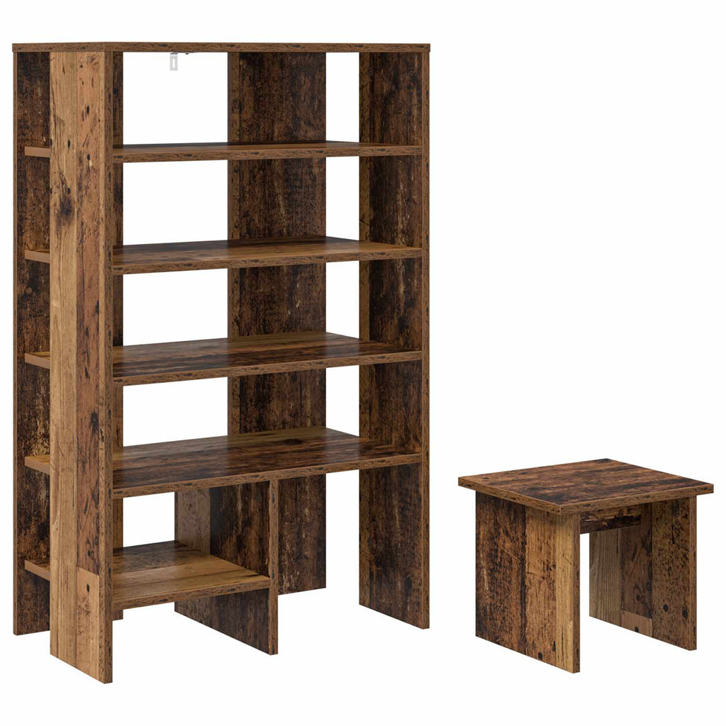 Mobile per scarpe 2 pcs Legno vecchio Legno multistrato