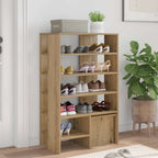 Mobile per scarpe 2 pcs Rovere artigianale Legno multistrato