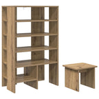 Mobile per scarpe 2 pcs Rovere artigianale Legno multistrato