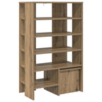 Mobile per scarpe 2 pcs Rovere artigianale Legno multistrato