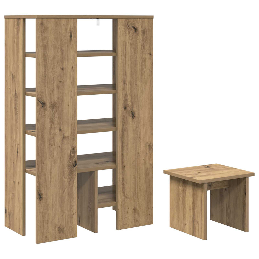 Mobile per scarpe 2 pcs Rovere artigianale Legno multistrato